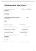 Multidimensional Care 1 Exam 3 Review Questions With Elaborated Answers.