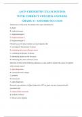 ASCP-CHEMISTRY EXAM 2023/2024 WITH CORRECT UPDATED ANSWERS GRADE A+ ASSURED SUCCESS