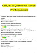 CPHQ Exam Questions and Answers (Verified Answers) 