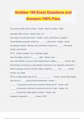 Aviation 100 Exam Questions and Answers 100% Pass