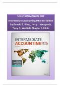 SOLUTION MANUAL FOR Intermediate Accounting IFRS 4th Edition by Donald E. Kieso, Jerry J. Weygandt, Terry D. Warfield Chapter 1-24 A+