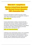 WGU D317 - CompTIA A+  Practice Actual Exam Questions  And Revised Correct Answers |  100% Guarantee Pass