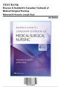Test Bank for Brunner & Suddarth's Canadian Textbook of Medical-Surgical Nursing, 4th Edition by El Hussein, 9781975108038, Covering Chapters 1-74 | Includes Rationales