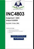 INC4803 Assignment 1 (QUALITY ANSWERS) 2024