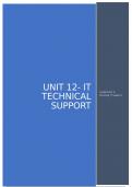 BTEC IT Unit 12 IT Support and Management Assignment 3 (DISTINCTION)
