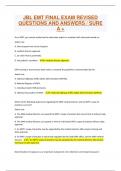 JBL EMT FINAL EXAM REVISED QUESTIONS AND ANSWERS / SURE A +