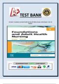 Test Bank - Foundations and Adult Health Nursing, 9th Edition (Cooper, 2023) Chapter 1-58 | All  Chapter