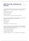ENPC Exam 6th ed Questions & Answers