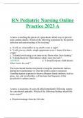 RN Pediatric Nursing Online Practice 2023 A