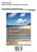 Test Bank for Health Promotion Throughout the Life Span, 10th Edition by Edelman, 9780323761406, Covering Chapters 1-25 | Includes Rationales