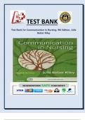 Test Bank for Communication in Nursing, 9th Edition,