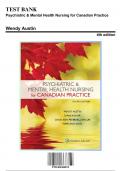 Test Bank for Psychiatric & Mental Health Nursing for Canadian Practice, 4th Edition by Austin, 9781496384874, Covering Chapters 1-35 | Includes Rationales