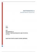 OCR 2023 GCE MATHEMATICS A H230/01: PURE MATHEMATICS AND STATISTICS AS LEVEL QUESTION PAPER & MARK SCHEME (MERGED)