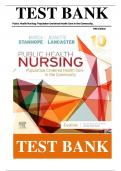 TEST BANK For Public Health Nursing, Population Centered Health Care in The Community 10th Edition by Stanhope ISBN: 9780323582247| Verified Chapter's 1 - 46 | Complete