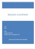 OCR 2023 GCSE Biology A Gateway J247/01: Paper 1 (Foundation Tier) Question Paper & Mark Scheme (Merged) BIOLOGY A GATEWAY