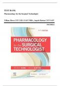 Test Bank for Pharmacology for the Surgical Technologist, 5th Edition by Howe, 9780323661218, Covering Chapters 1-16 | Includes Rationales