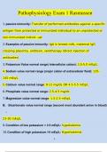 Pathophysiology Exam 1 Rasmussen 2024  Questions and Answers (2024/2025) (Verified Answers)