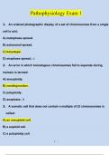 Pathophysiology Exam 1  Questions and Answers (2024/2025) (Verified Answers)