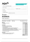 2023 AQA A-level BUSINESS 7132/2 Paper 2  Business 2 Question Paper & Mark scheme  (Merged) June 2023 [VERIFIED]