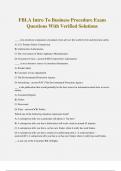 FBLA Intro To Business Procedure Exam Questions With Verified Solutions
