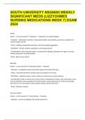 SOUTH UNIVERSITY NSG 3036 INTRODUCTION TO NURSING RESEARCH EXAM 2024 