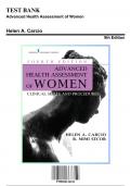 Test Bank: Advanced Health Assessment of Women 4th Edition by Helen A. Carcio - Ch. 1-46, 9780826124241, with Rationales