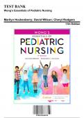 Test Bank: Wong’s Essentials of Pediatric Nursing 11th Edition by Hockenberry - Ch. 1-31, 9780323624190, with Rationales