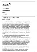 AQA A - LEVEL BIOLOGY PAPER 3 TOPIC 1 - 8 EXAM GUIDE QNS & ANS JUNE 2024