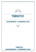 TMN3701 ASSIGNMENT 3 ANSWERS 2024