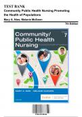 Test Bank for Community Public Health Nursing Promoting the Health of Populations, 7th Edition by Nies, 9780323528948, Covering Chapters 1-34 | Includes Rationales