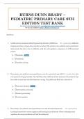 FINAL TEST BANK PEDIATRIC PRIMARY CARE 8TH EDITION (BURNS DUNNBRADY) QUESTIONS & DETAILED ANSWERS