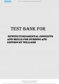 TEST BANK FOR DEWITS FUNDAMENTAL CONCEPTS AND SKILLS FOR NURSING 5TH EDITION ALL CHAPTERS NEWLY UPDATED