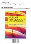 Test Bank for Human Physiology An Integrated Approach, 8th Edition by Silverthorn, 9780134605197, Covering Chapters 1-26 | Includes Rationales