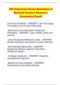 CPI Instructor Exam Questions &  Revised Correct Answers.  Guarantee Pass!!