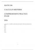 MATH 104 CALCULUS MIDTERM COMPREHENSIVE PRACTICE EXAM 2024.