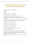 Exam 2 RMI 2302 - FSU Dr. Nyce Exam Questions With Verified Answers