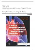 Test Bank - Clinical Manifestations and Assessment of Respiratory Disease, 9th Edition (Des Jardins, 2024), Chapter 1-45 | All Chapters