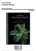 Test Bank: Campbell Biology, 9th Edition by Pearson Education - Chapters 1-56, 9780131375048 | Rationals Included