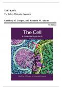 Test Bank - The Cell: A Molecular Approach, 9th Edition (Cooper, 2023), Chapter 1-19 | All Chapters | 9780197583722
