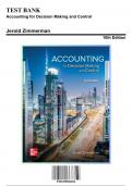 Accounting for Decision Making and Control 10th Edition Zimmerman Solutions | 9781259969492