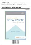Test Bank for Darby and Walsh Dental Hygiene Theory and Practice, 5th Edition by Hygiene, 9780323477192, Covering Chapters 1-64 | Includes Rationales