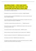 RESPIRATORY - CPEN REVIEW - FINALIZED SET QUESTIONS AND ANSWERS WITH SOLUTION 2024