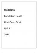 NURS4060 Community & Population Health Final Exam Guide Q & A 2024