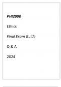 PHI2000 Ethics Final Exam Guide Q & A 2024