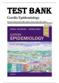 Test Bank for Gordis Epidemiology 6th Edition by David D Celentano 9780323552295 Chapter 1-20 Complete Guide.