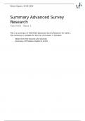 YSS37403 Summary Advanced Survey Research mini-exam week 1