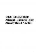 WGU C483 Multiple Attempt Readiness Exam Already Rated A