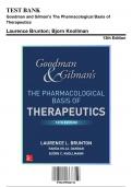 Test Bank: Goodman and Gilman's The Pharmacological Basis of Therapeutics 13th Edition by Brunton - Ch. 1-71, 9781259584732, with Rationales