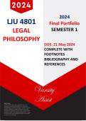 LJU4801 - 2024 - FINAL PORTFOLIO - DUE 21 May 2024 - (Footnotes & Bibliography) Legal Philosophy 