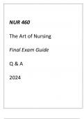 (ASU) NUR 460 The Art of Nursing Final Exam Guide Q & A 2024